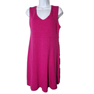 Horny Toad Dress Pink V Neck A Line Medium Sleeveless Fit to Flare Casual Beachy